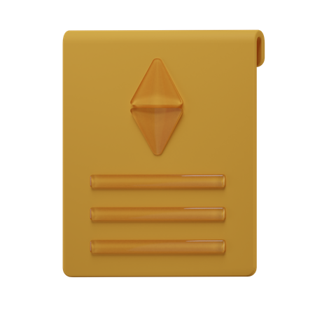 Crypto Certificate  3D Icon