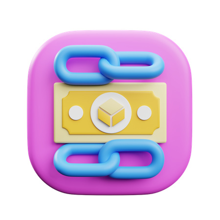 Crypto chains  3D Icon