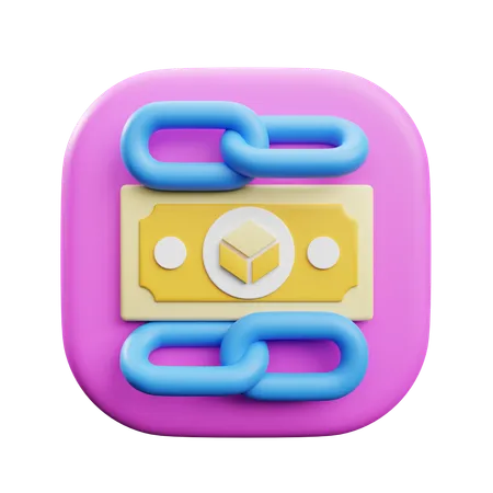 Crypto chains  3D Icon