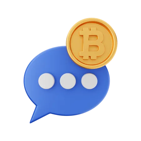 Crypto Chat 3D Icon