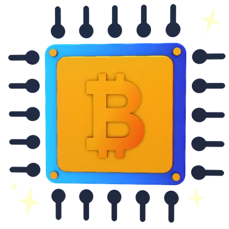 Crypto Chip  3D Icon