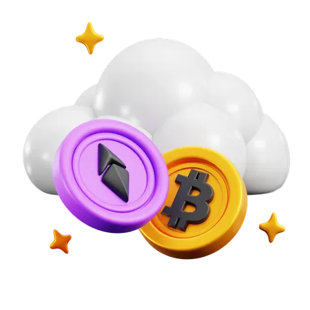 Crypto cloud  3D Icon