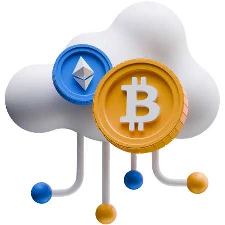 Crypto Cloud  3D Icon