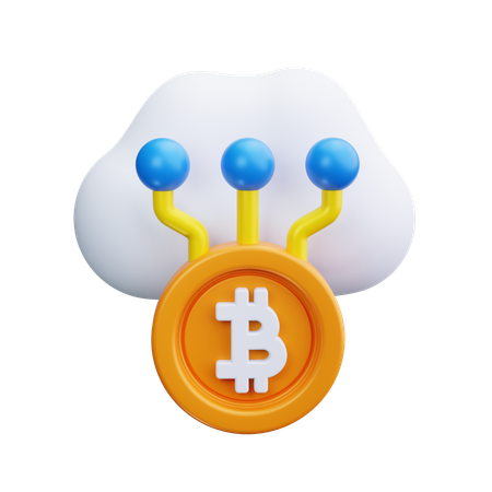 Nuage de crypto-monnaie  3D Icon