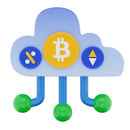 Crypto Cloud  3D Icon