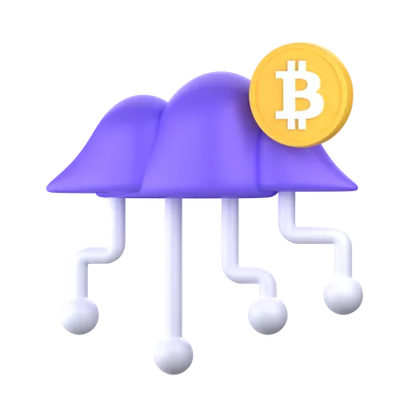 Crypto Cloud  3D Icon