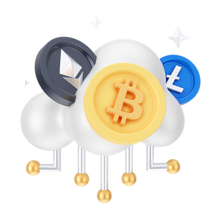 Crypto Cloud  3D Icon