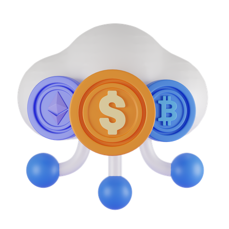 Crypto Cloud  3D Icon