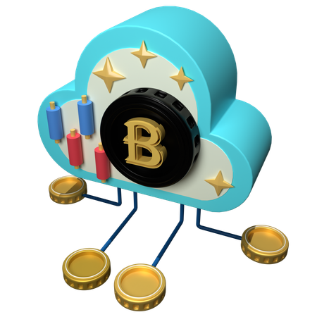 Crypto Cloud  3D Icon