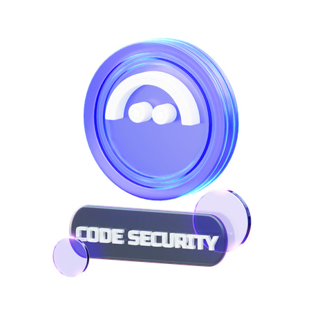 Sécurité du code cryptographique  3D Icon