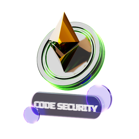 Sécurité du code cryptographique  3D Icon