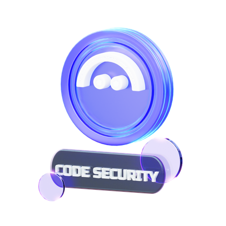 Crypto Code Security  3D Icon