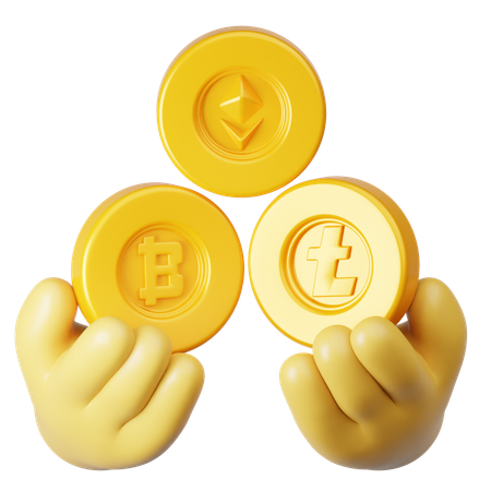 暗号通貨  3D Icon