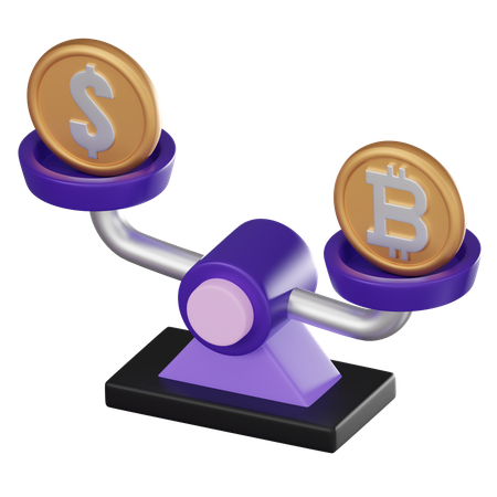 Crypto Coin Balance  3D Icon