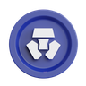 crypto coin cro 3d logos