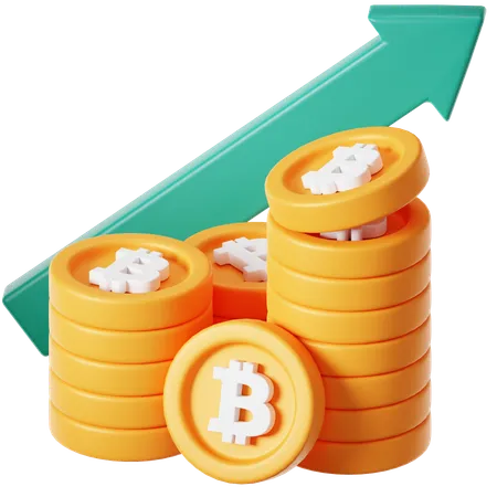 Crypto Coin Growth 3 D Icon 3D Icon