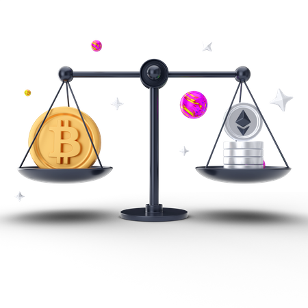 Crypto Coins  3D Illustration