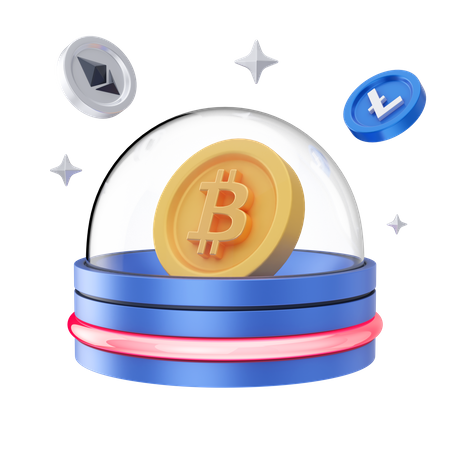 Crypto Coins  3D Illustration