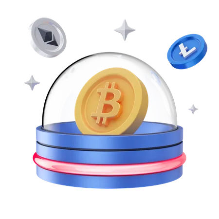 Crypto Coins  3D Illustration