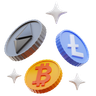 3d crypto logo