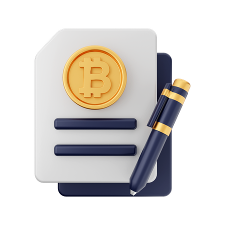 Crypto Contract  3D Icon