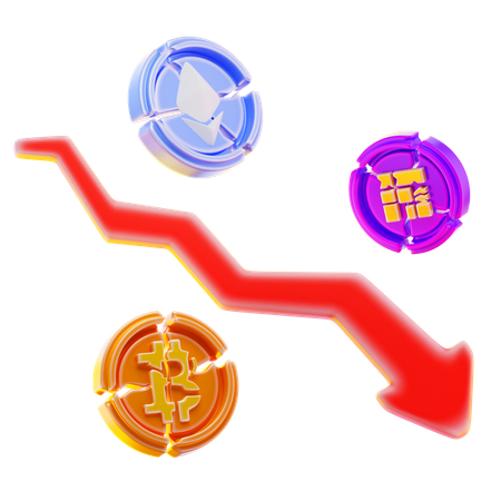 Crypto Crash  3D Icon