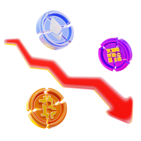 Crypto Crash  3D Icon