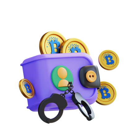 Crime cryptographique  3D Icon