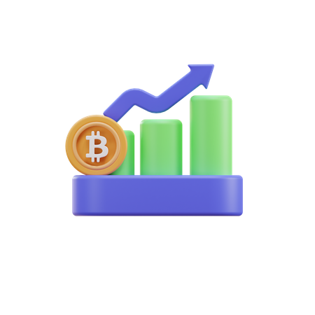 Croissance de la cryptographie  3D Illustration