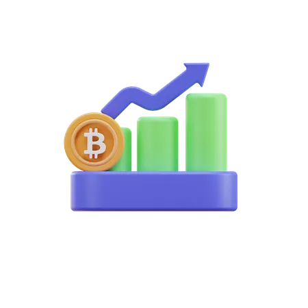 Croissance de la cryptographie  3D Illustration