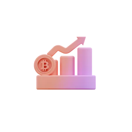 Croissance de la cryptographie  3D Illustration