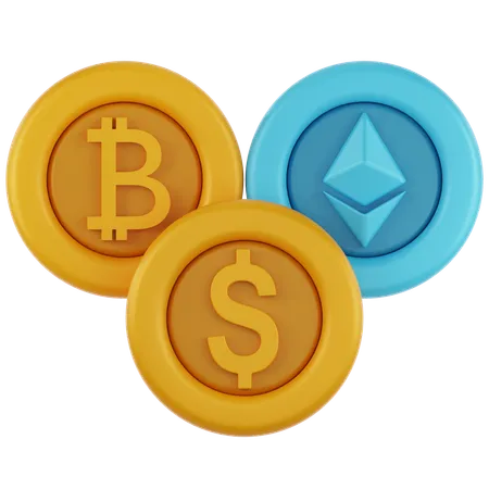 Crypto Currency  3D Icon