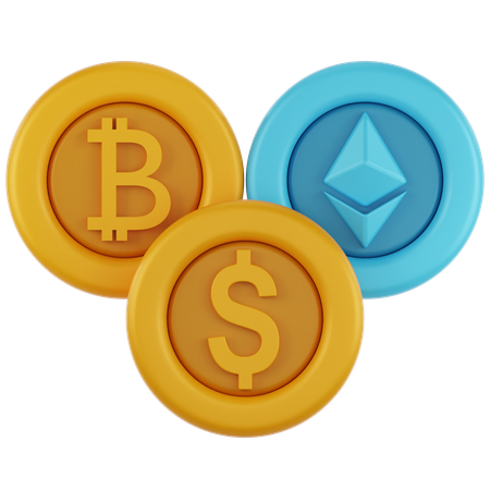 Crypto Currency  3D Icon