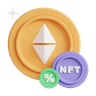 3d crypto token illustration