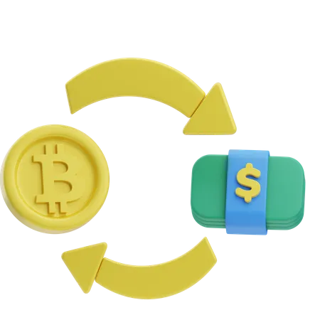 Échange de crypto-monnaie  3D Icon