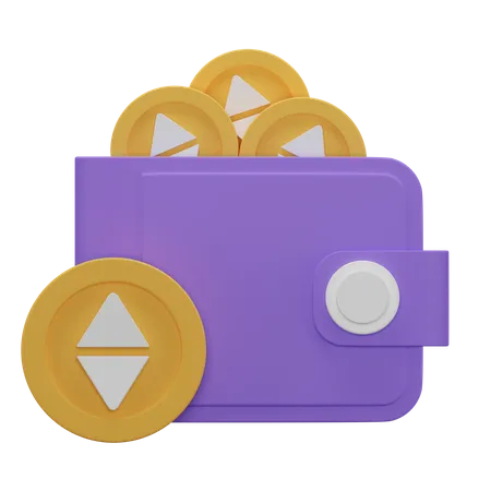 3 D Render Crypto Ethereum Wallet Isolated Object With High Quality Render 3D Icon