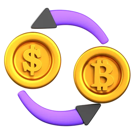Crypto exchange  3D Icon