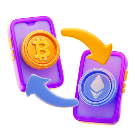 Crypto Exchange  3D Icon
