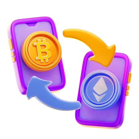 Crypto Exchange  3D Icon