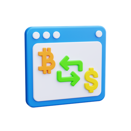 Crypto exchange  3D Icon