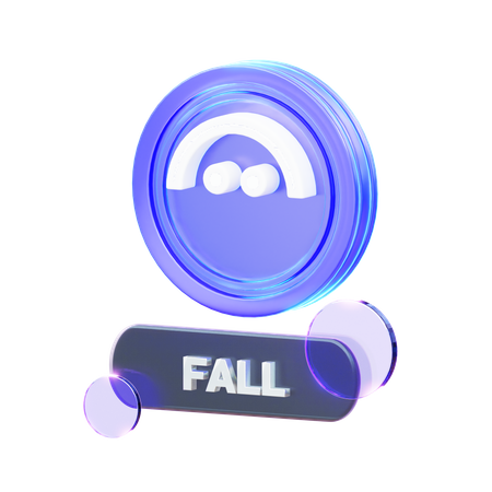 Crypto Fall  3D Icon