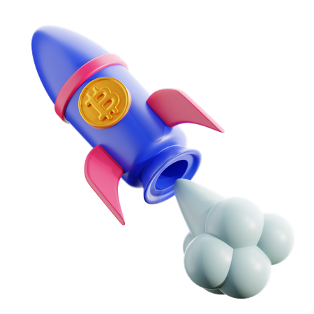 Fusée crypto  3D Icon