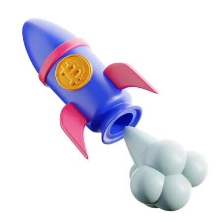 Fusée crypto  3D Icon