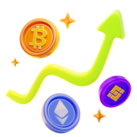 Crypto Growth  3D Icon