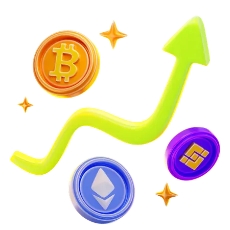 Crypto Growth  3D Icon