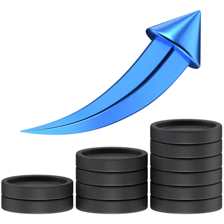 Crypto Growth  3D Icon
