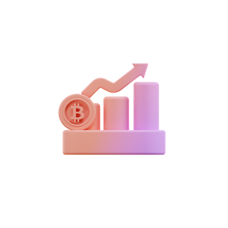 Crypto Growth  3D Illustration