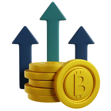 Crypto Income Growth  3D Icon