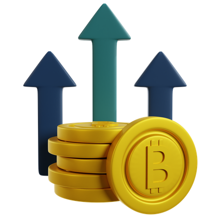 Crypto Income Growth  3D Icon