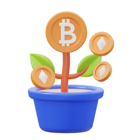 Investissement cryptographique  3D Icon